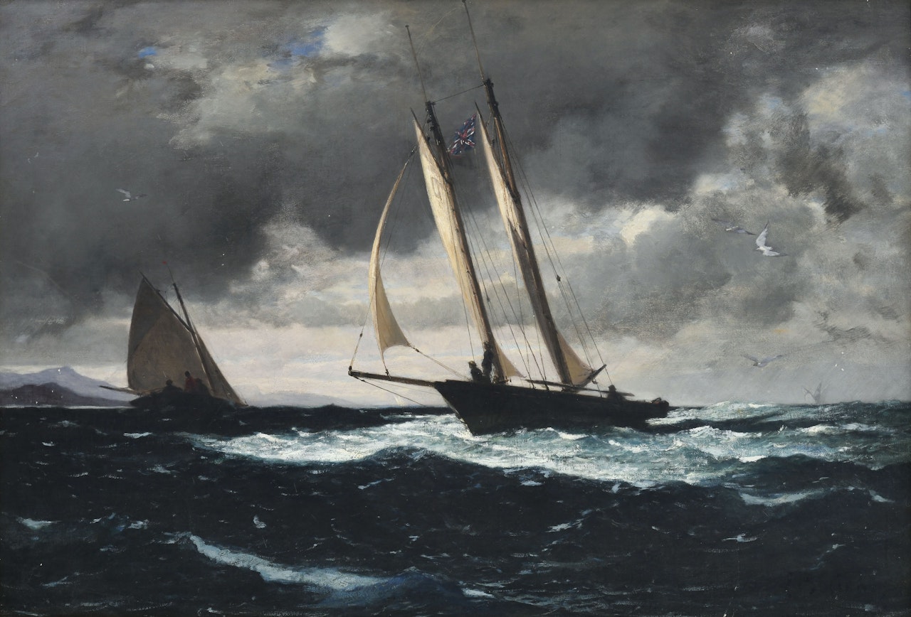 "Gros temps sur le Léman" by François Bocion