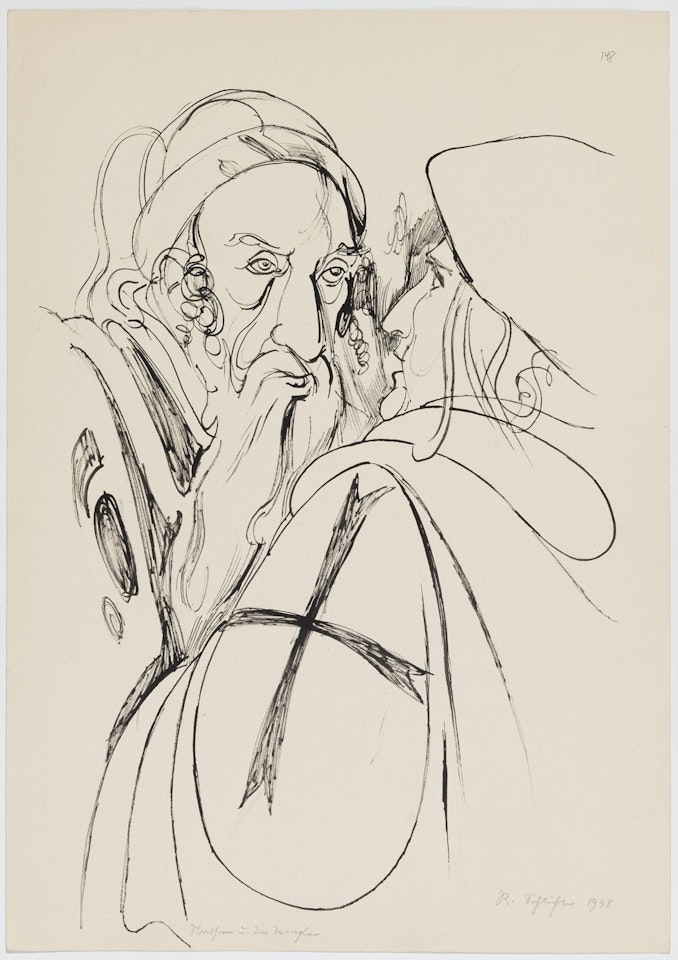 Medieval conversation by Rudolf Schlichter