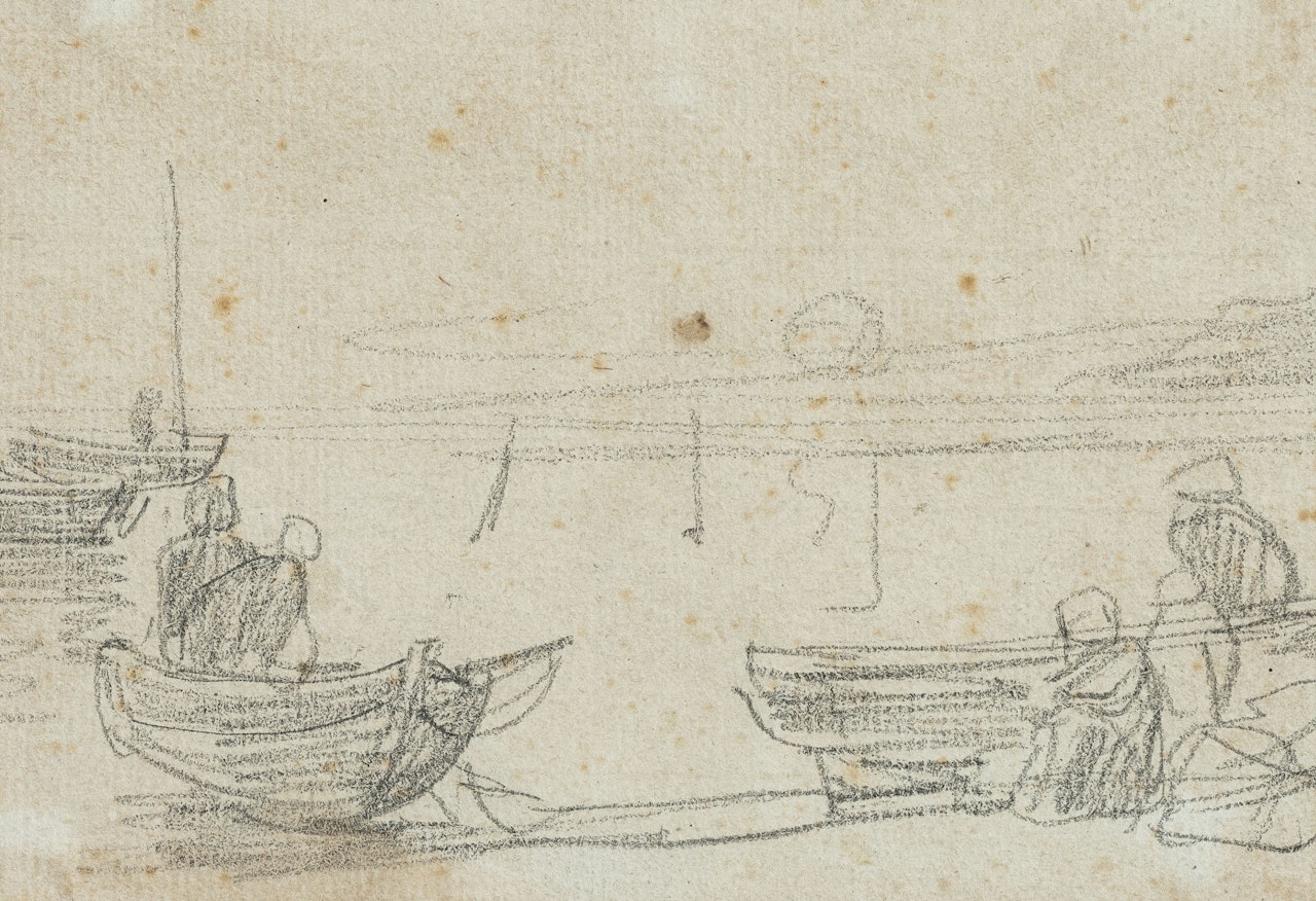 Fishermen by Eugène Boudin