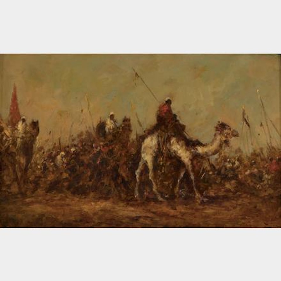 "Caravan of camel drivers in the Orient" by Félix Ziem
