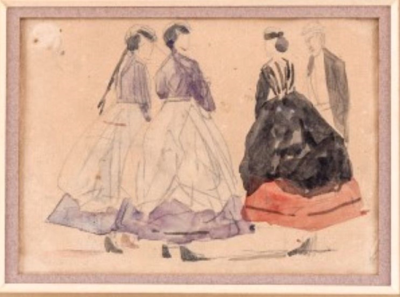 Les Crinolines by Eugène Boudin