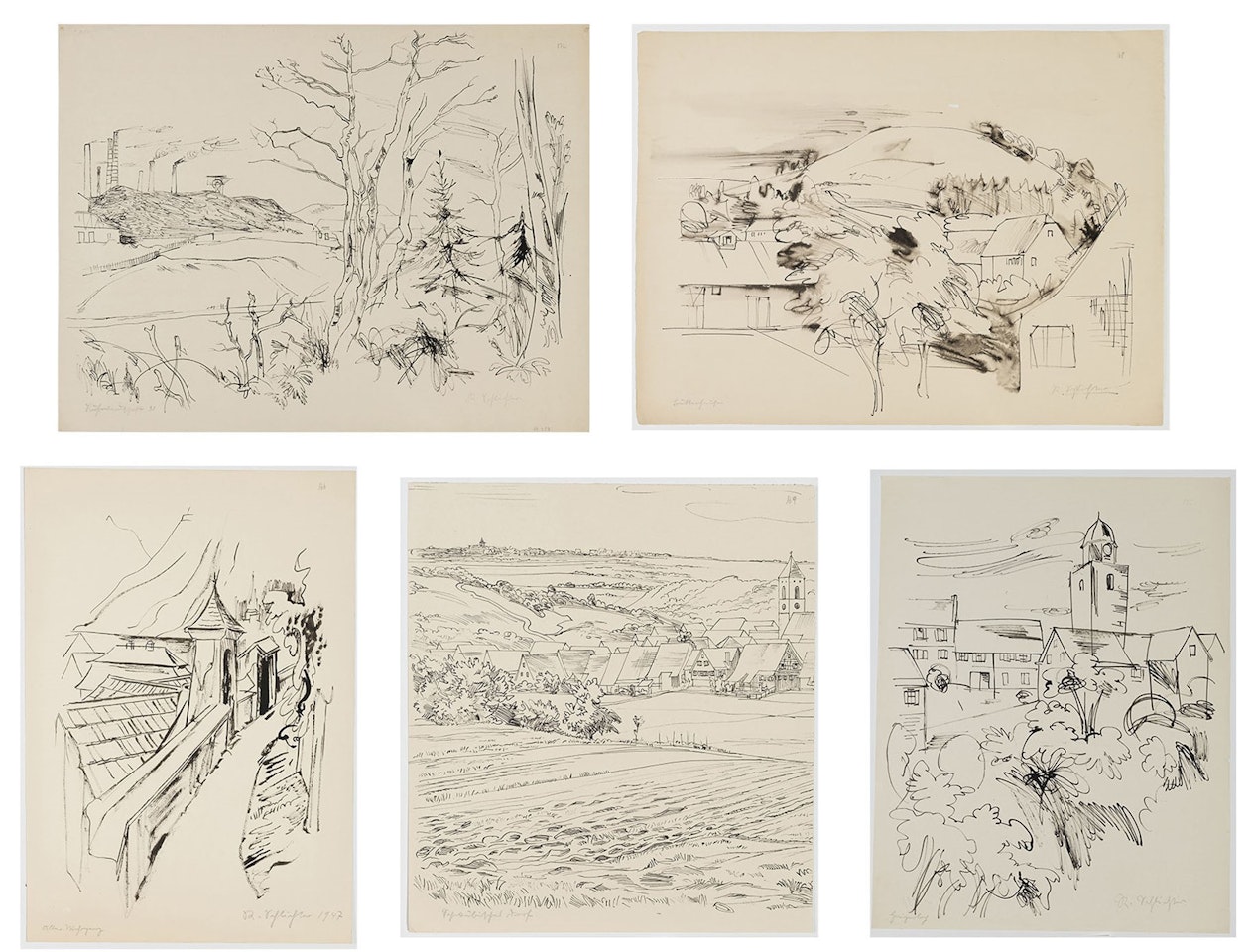 Landschaften by Rudolf Schlichter