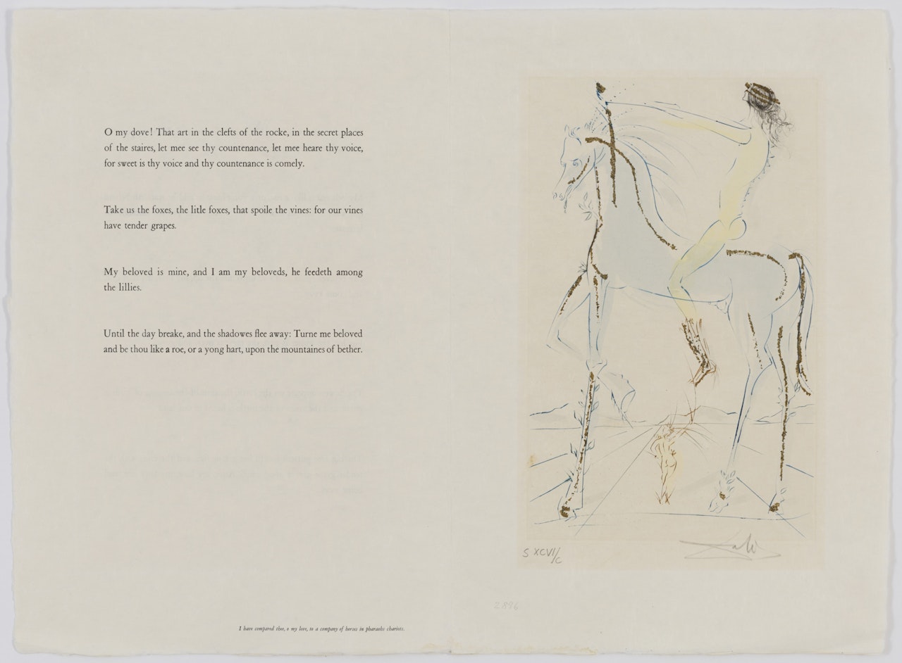 The Beloved is as Fair as a Company of Horses, from the series; Song of Songs by Salvador Dali