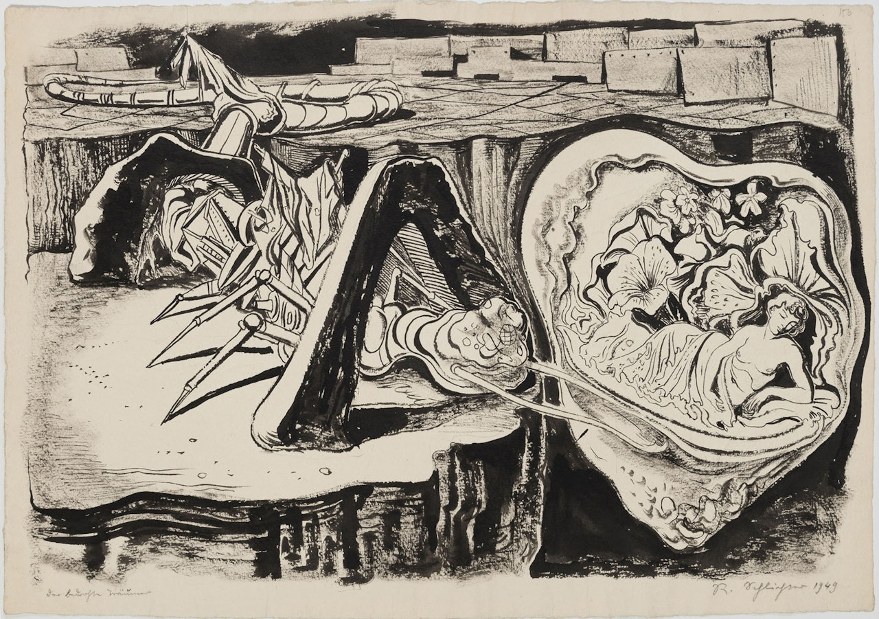 The dream: Mechanical insect and Venus by Rudolf Schlichter