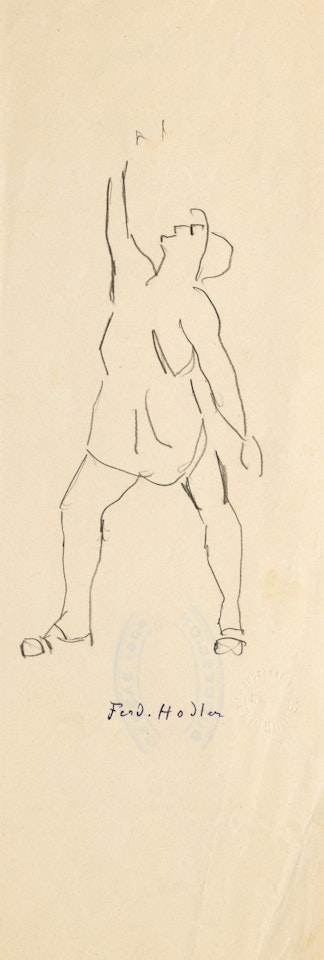 Studies for “unanimity” and study of a woman by Ferdinand Hodler