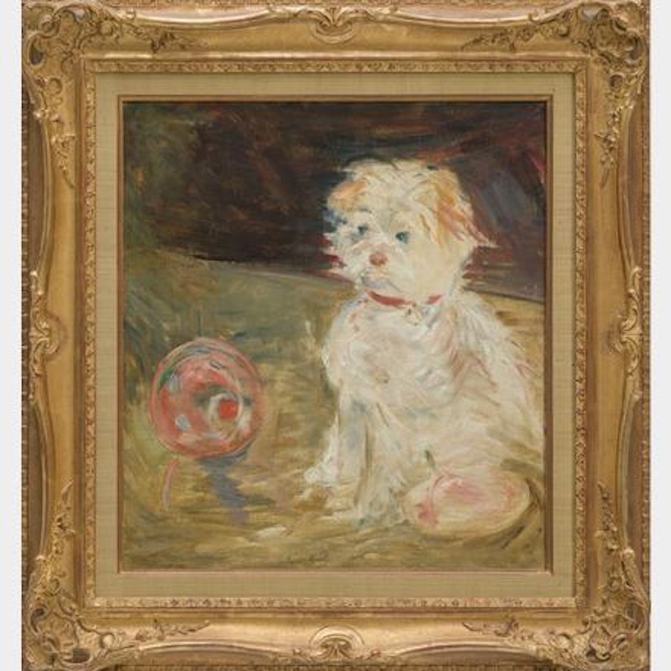 “Dog with a ball” by Berthe Morisot