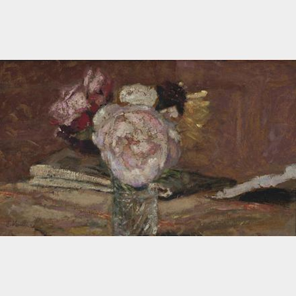“Roses in a glass vase” by Édouard Vuillard