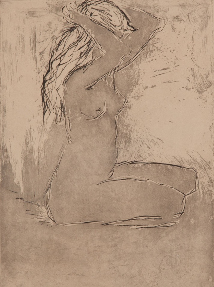 Kniendes Mädchen by Emil Nolde