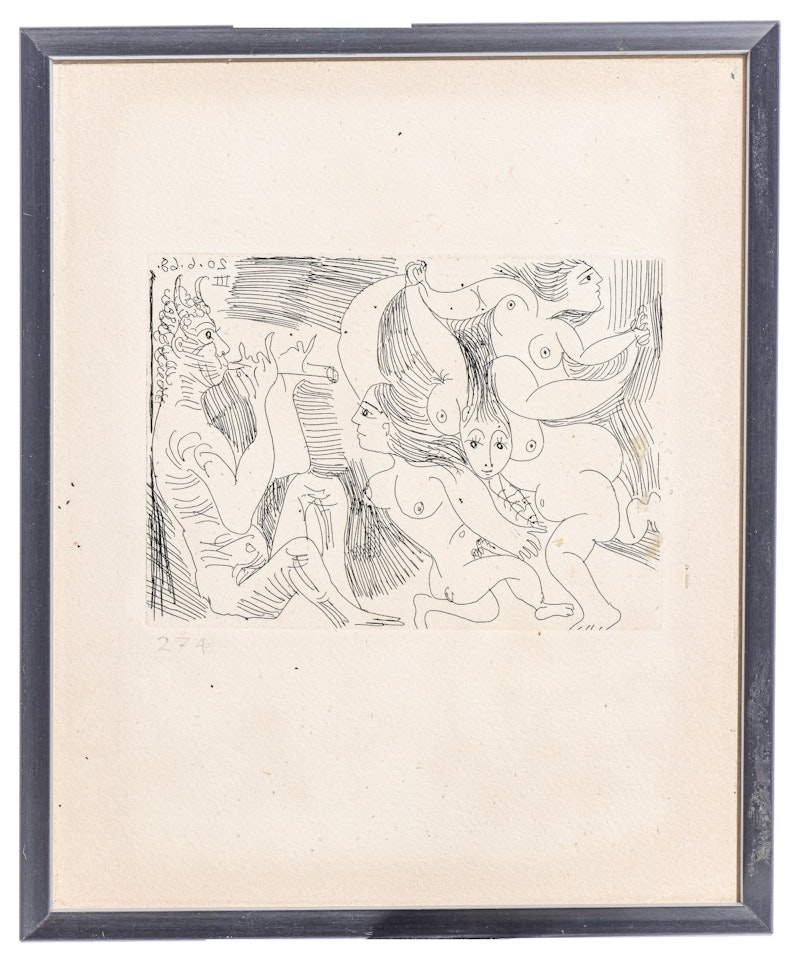 "La Célestine" and "La Célestine, her Protégé, and a Young Gentleman" by Pablo Picasso