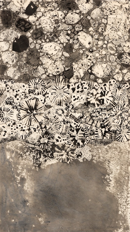 “Foot from the wall to the wet ground” by Jean Dubuffet
