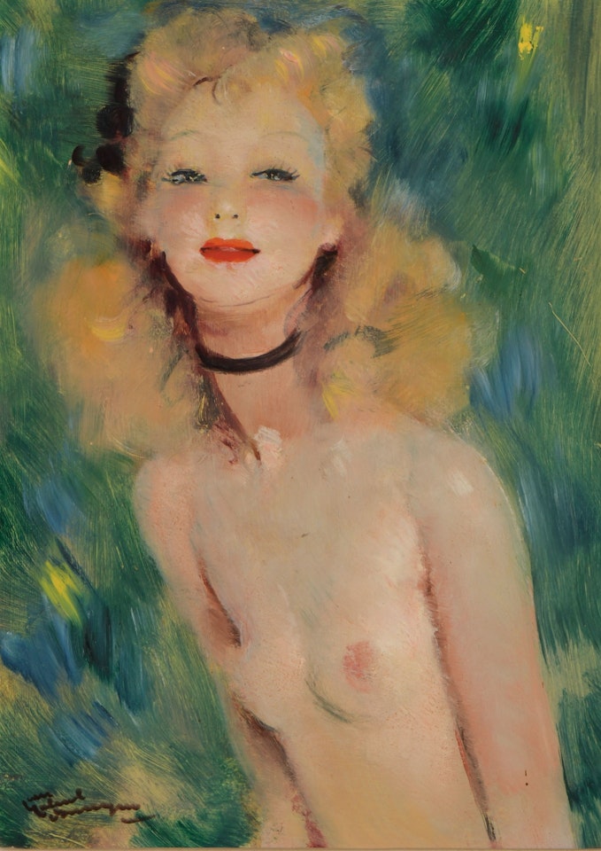 Portrait in nude bust by Jean Gabriel Domergue