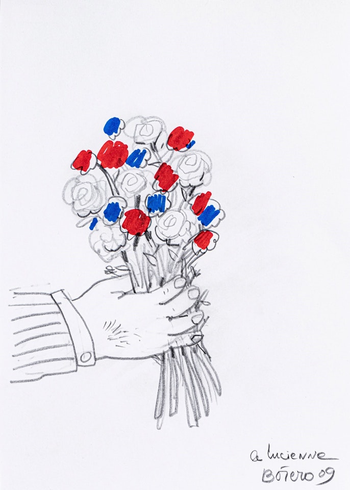Bouquet of flowers by Fernando Botero
