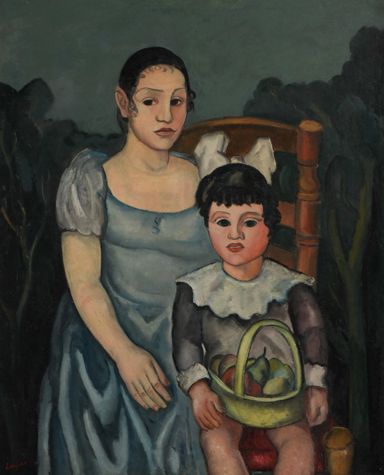 Portrait of a Young Woman and Child by Celso Lagar