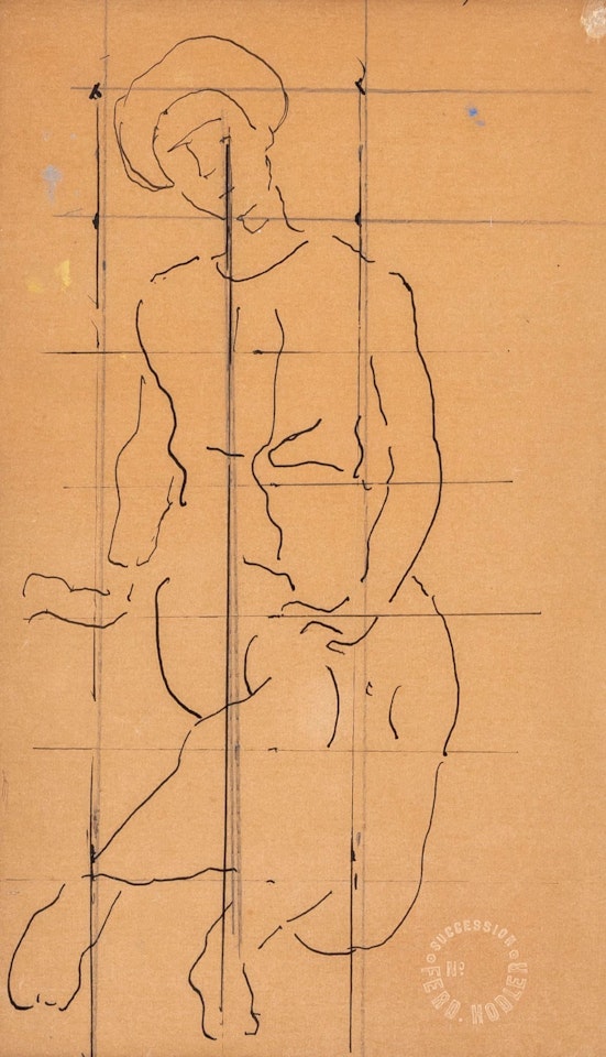 “Study of a Seated Woman” by Ferdinand Hodler