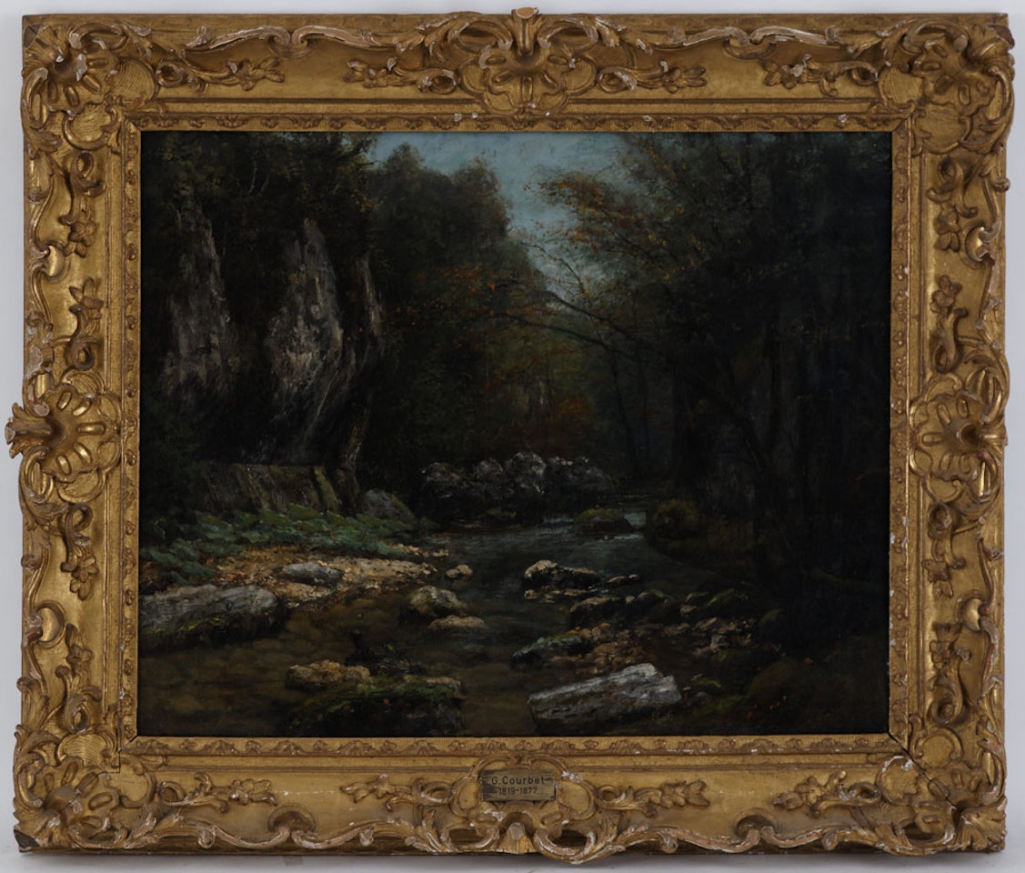 The Brême stream, near Ornans at Puits-Noir by Gustave Courbet