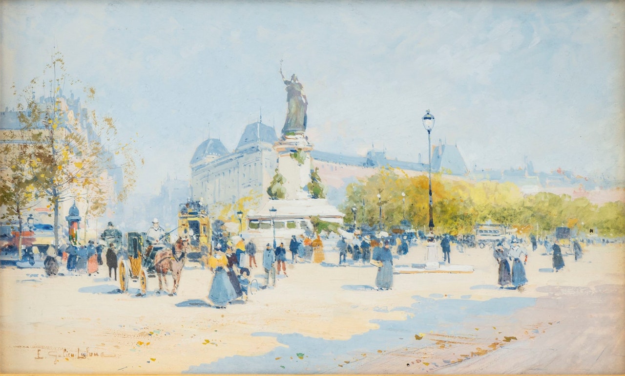 Place de la République by Eugene Galien-Laloue