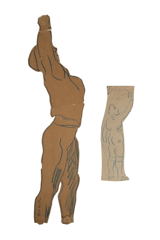 Studies for "unanimity", 2 sketches by Ferdinand Hodler