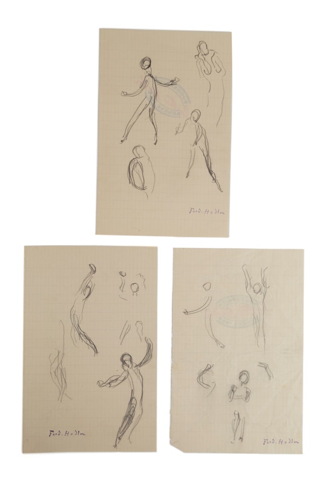 Study of movements by Ferdinand Hodler