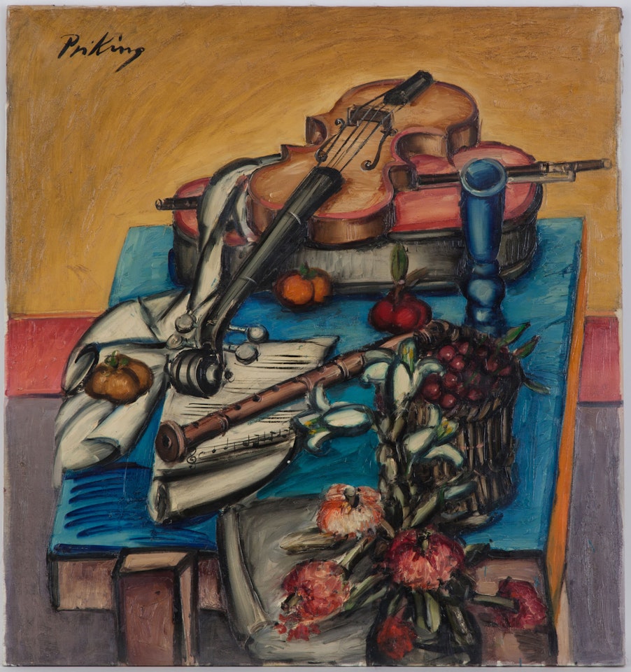 Still life with violins by Franz Priking