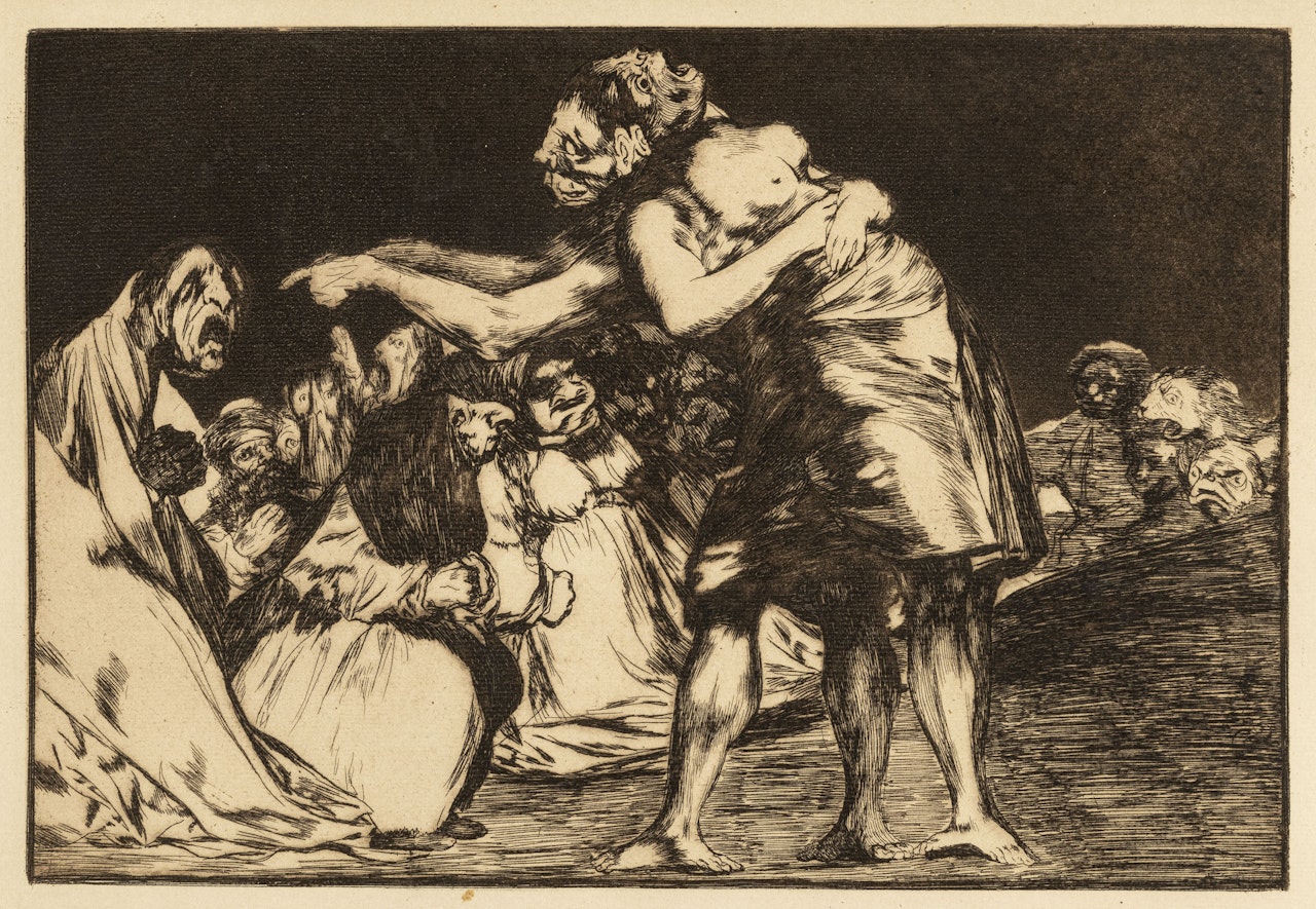 "La que mal Marida Never Fails to Say" by Francisco José de Goya