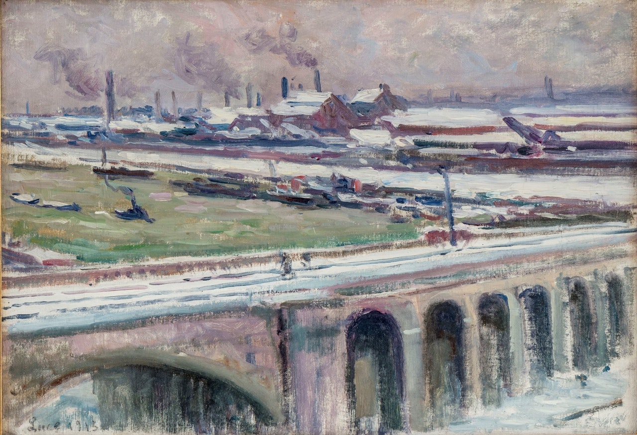 The Seine, Javel by Maximilien Luce