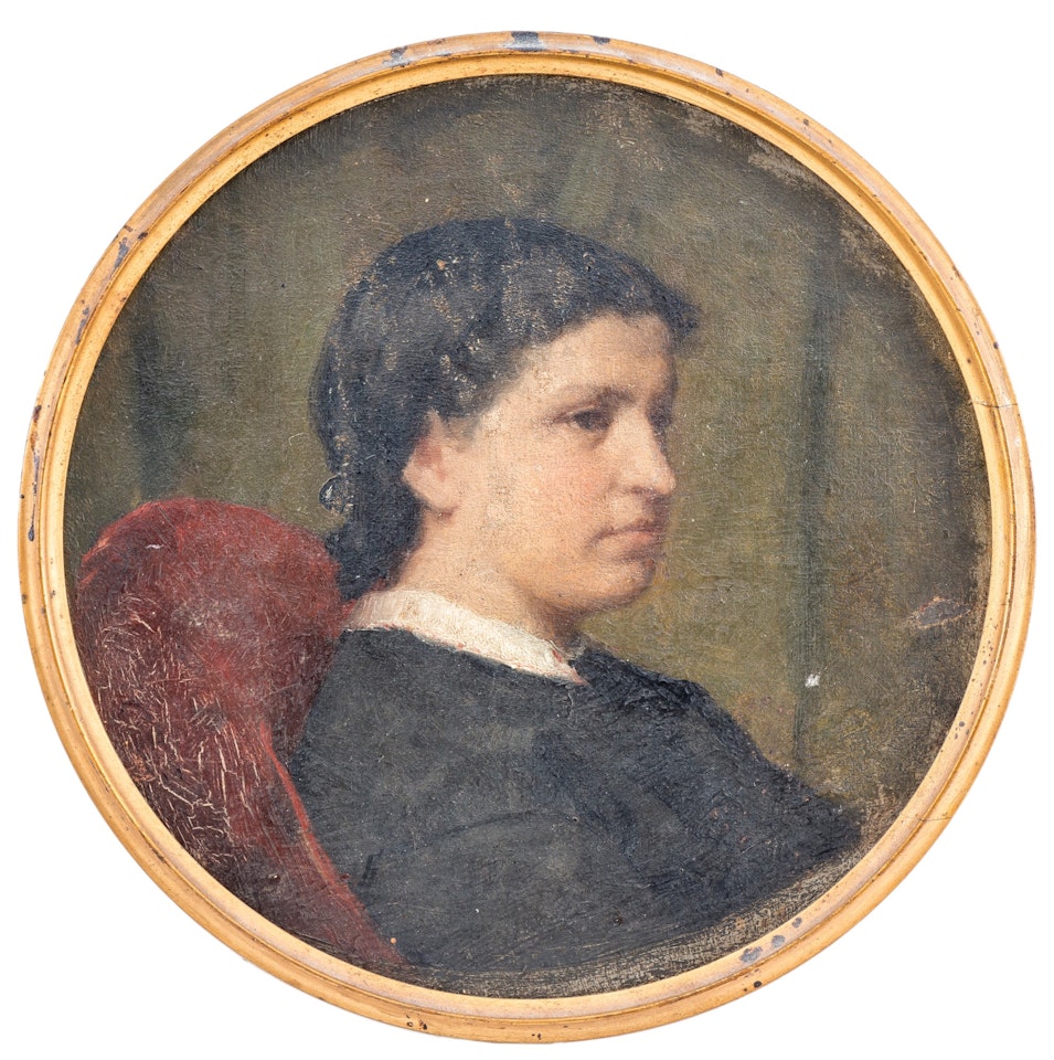 Portrait of a woman by Albert Anker