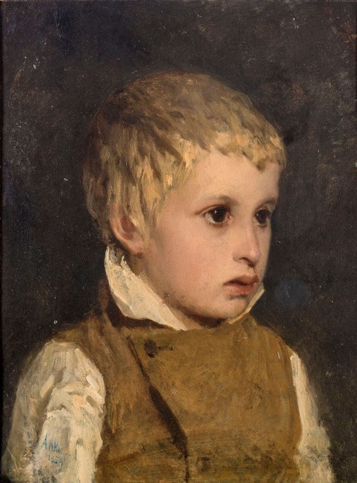 Portrait of a boy 1859 by Albert Anker