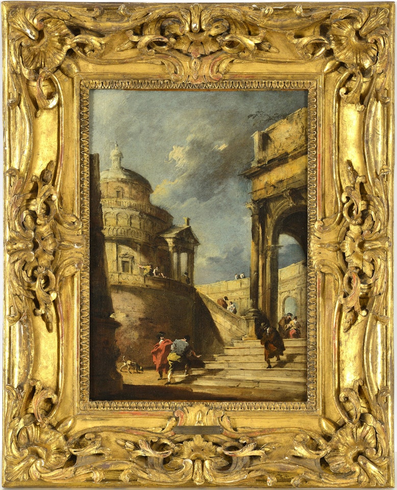 Animated architectural caprice by Francesco Guardi