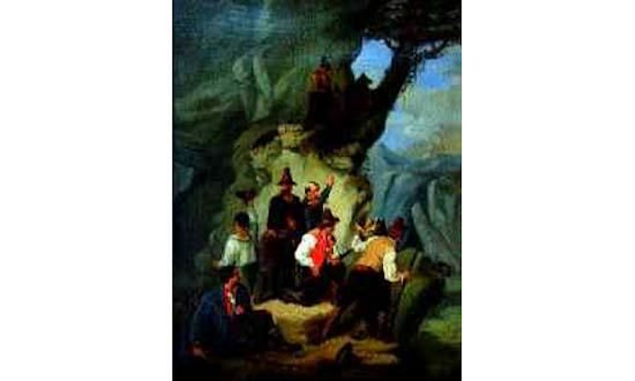 THE BRIGANDS IN THE MOUNTAINS by Italian School