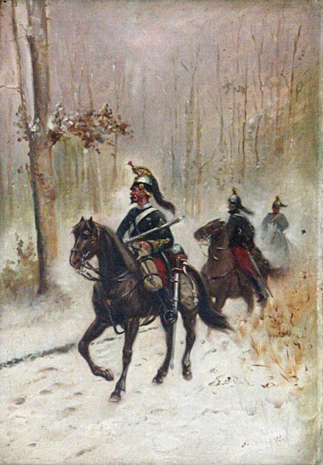 Riders in the undergrowth by French School