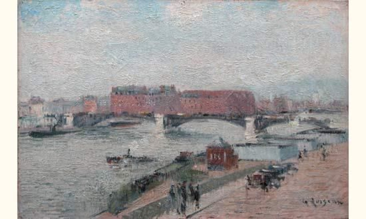 Steamers on the Seine near the Boildieu bridge in Rouen by Gustave Loiseau
