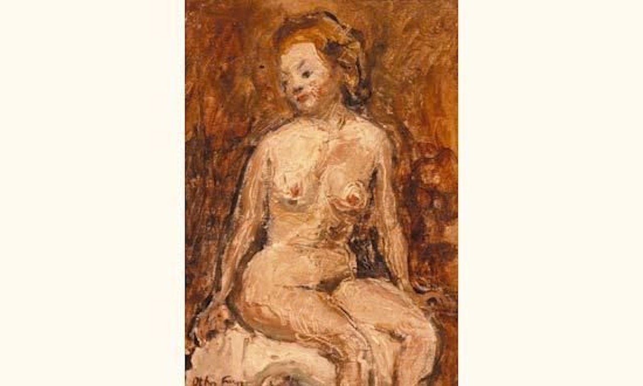 ODEL SEATED NUDE by Othon Friesz