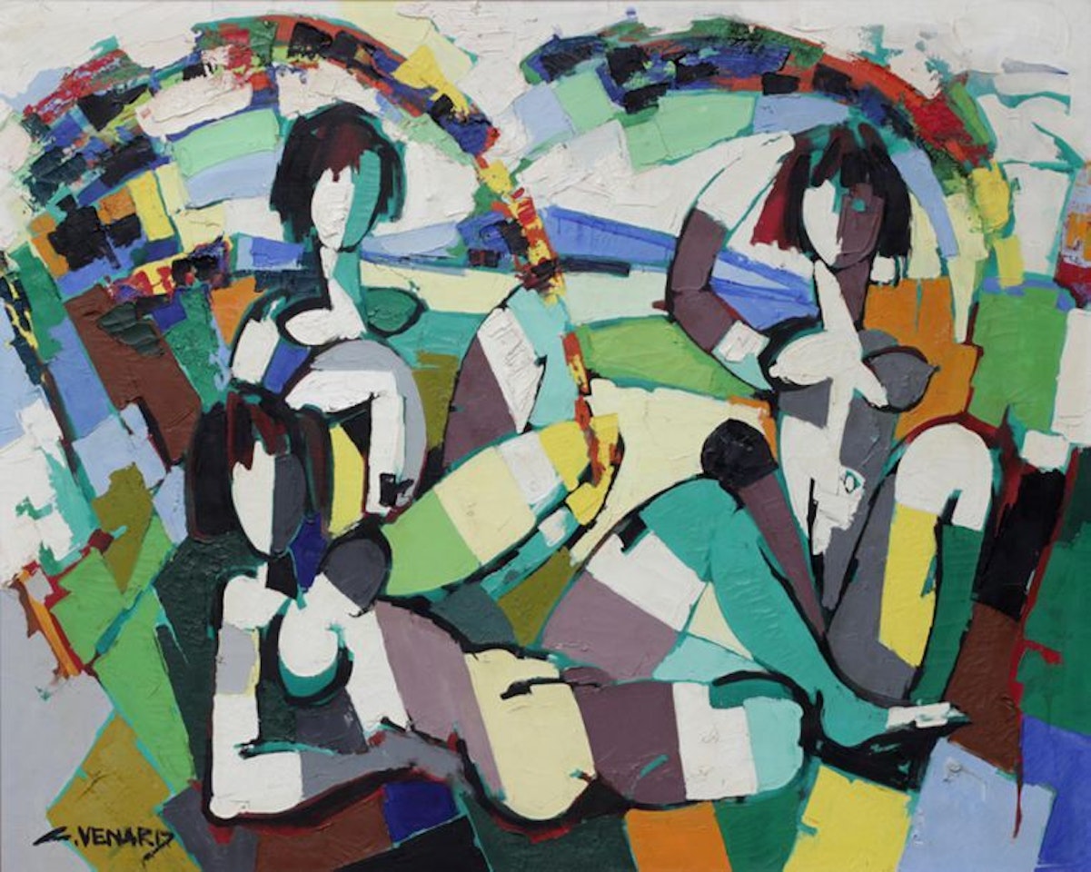 Three Bathers by Claude Venard