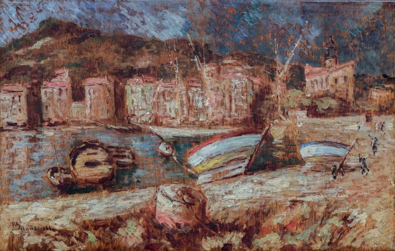 View of the Port of Cassis by Adolphe Monticelli