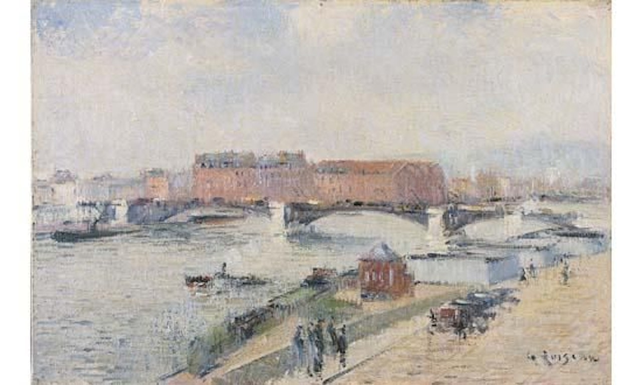 Steamers on the Seine near the Boildieu bridge in Rouen by Gustave Loiseau