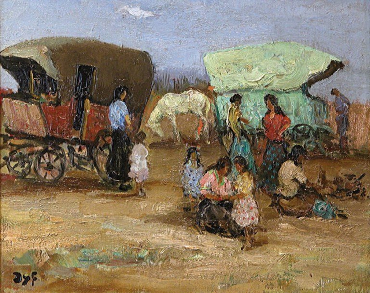 Bohemian encampment by Marcel Dyf