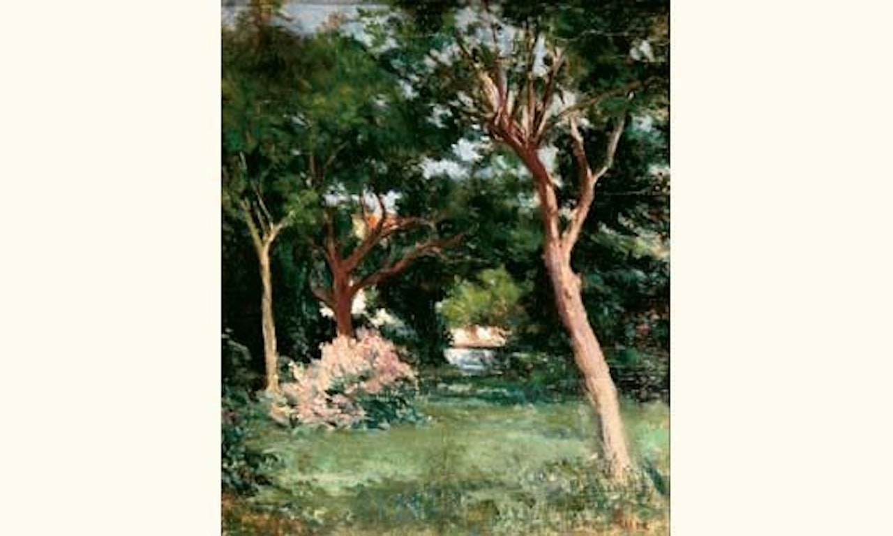 LANDSCAPE IN FLOWER GARDEN by Maximilien Luce