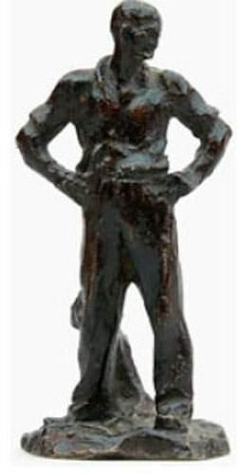 Man standing with hands on hips by Aime Jules Dalou