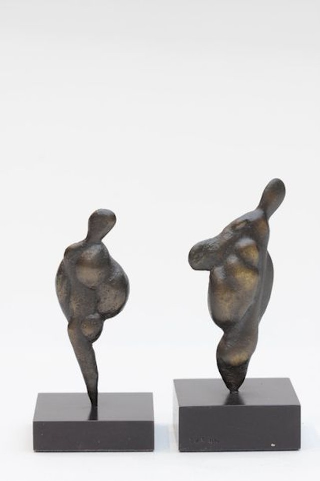 Two bronze prints representing abstract shapes by French School