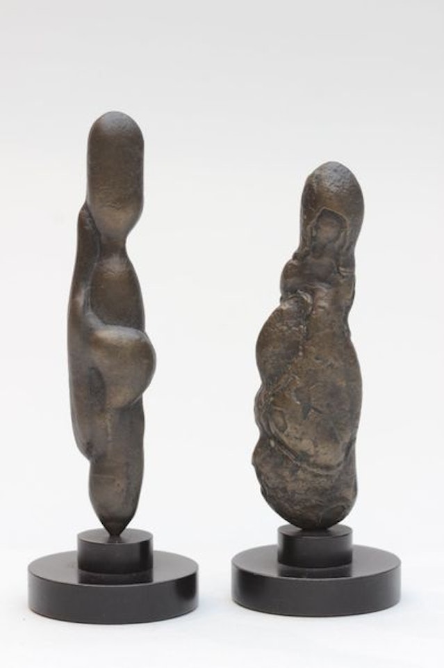 Two bronze edition proofs representing abstract shapes by French School