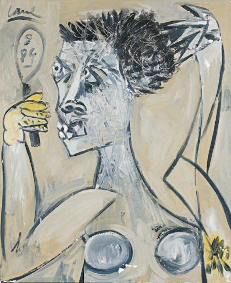 "WOMAN WITH BLACK MOUTH" by Louis Cane