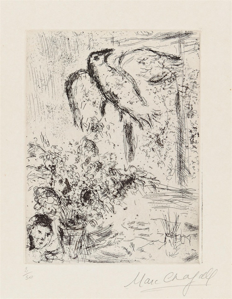 Nature morte au grand oiseau by Marc Chagall