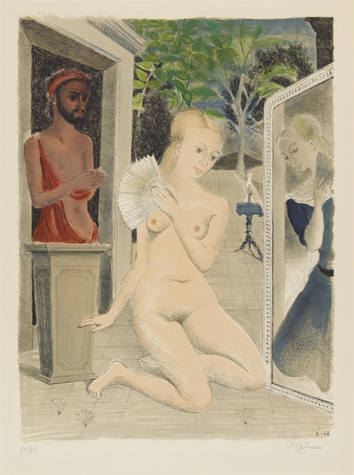 The fan by Paul Delvaux
