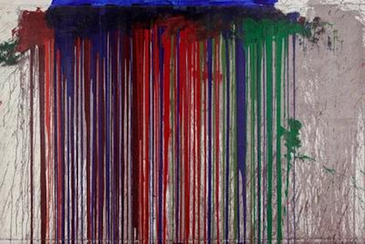 Ohne Titel (Schütt-Rinnbild) by Hermann Nitsch