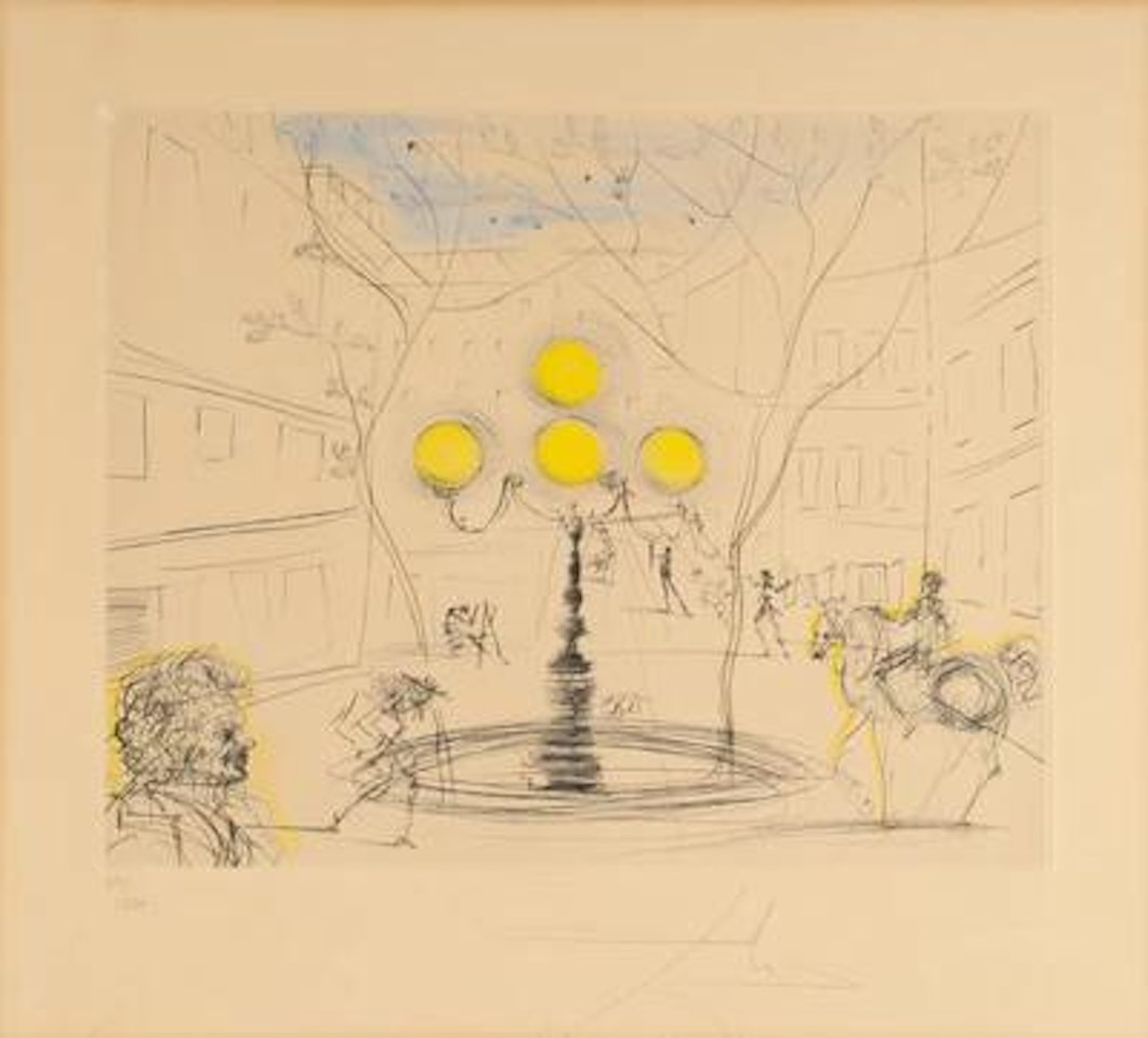 Place Furstenberg à Paris by Salvador Dali