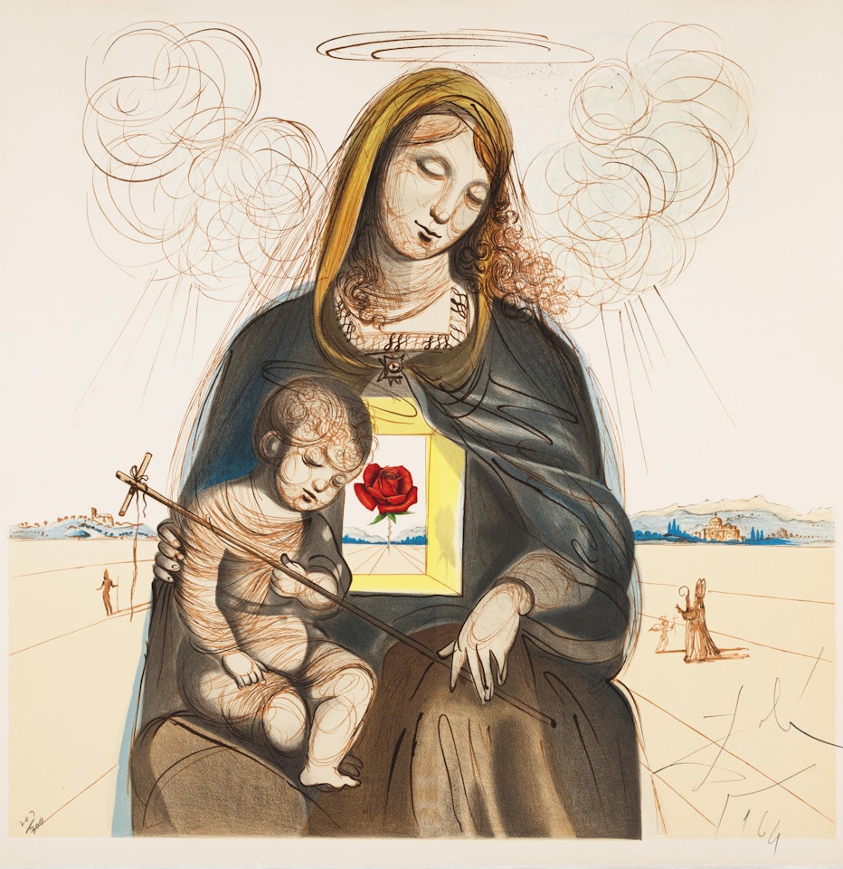 The Mystical Rose Madonna (Field 63-1) by Salvador Dali