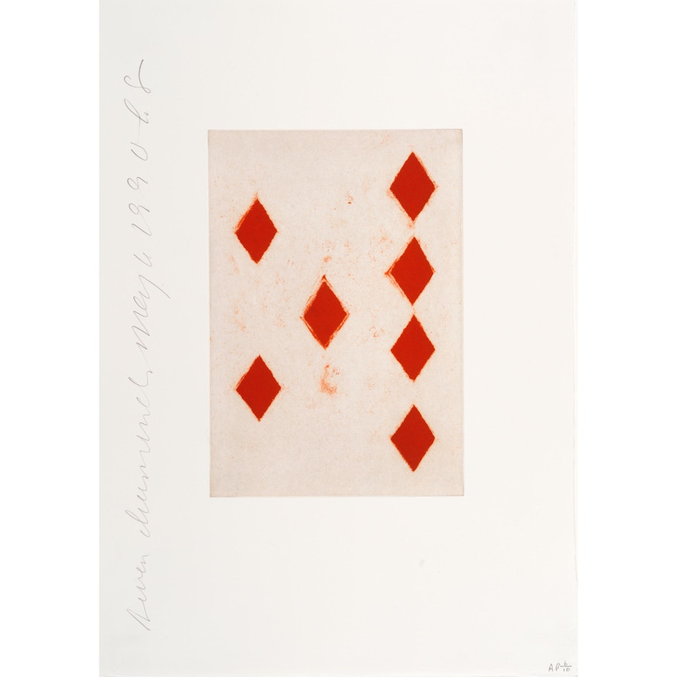 5 Plates, from Playing Cards (5 works) by Donald Sultan