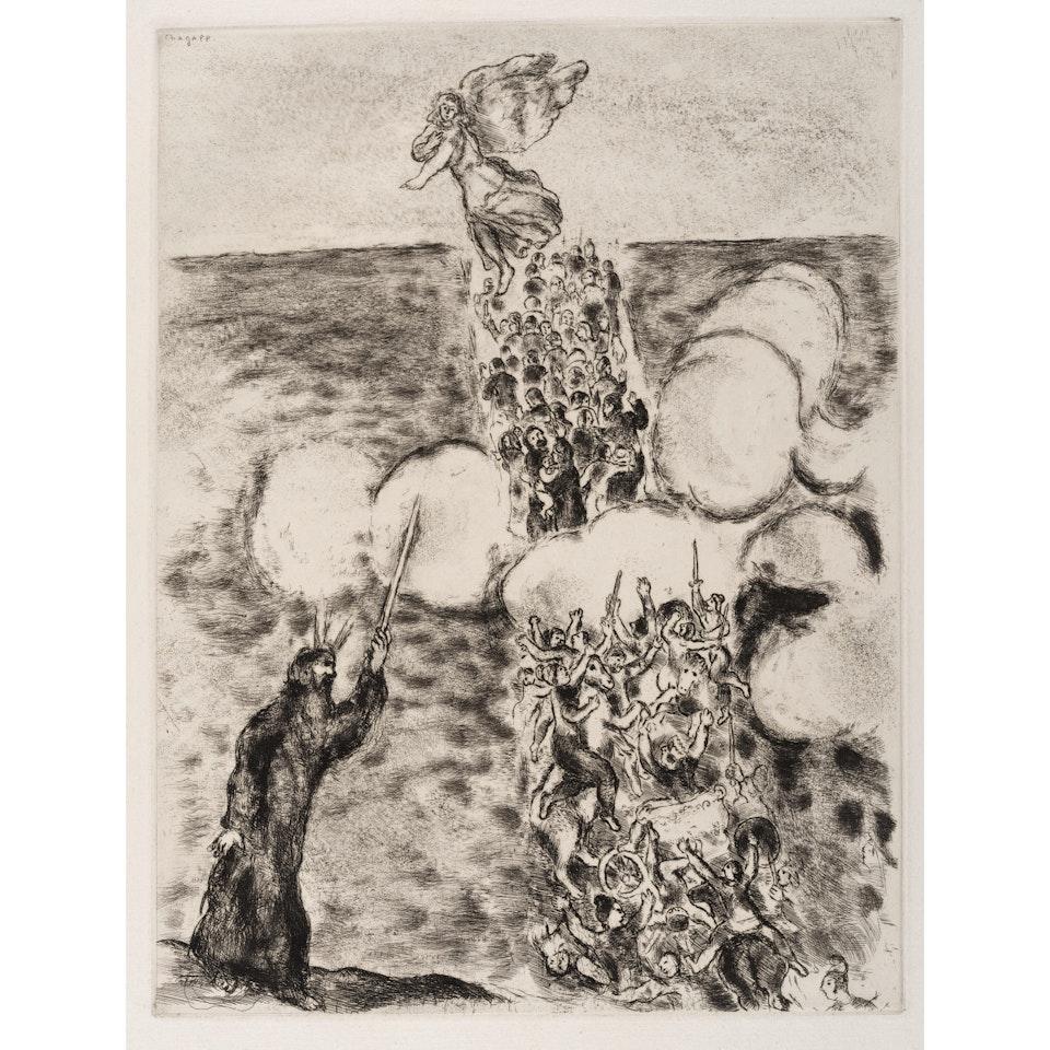Passage de la mer rouge, pl. 34, from La Bible (Vollard 231, Cramer bk.29) by Marc Chagall