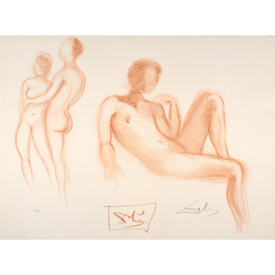 Couple Nus, from Nudes (Field 70-8-E) by Salvador Dali