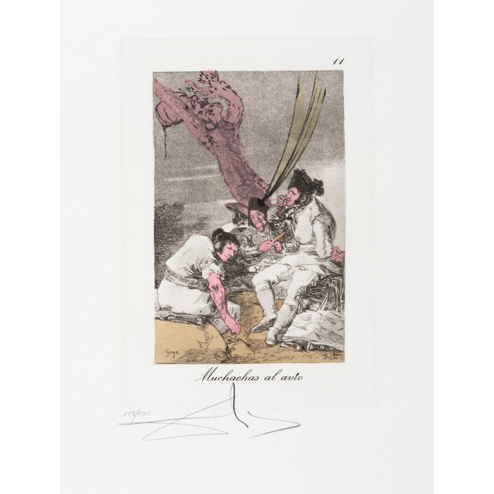 Muchachas al avio, from Les Caprices de Goya; Muchachos al Avio, from Los Caprichos by Salvador Dali